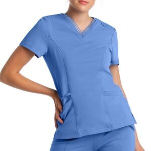 Urbane Pulse Slim Fit 2-Pocket V-Neck Scrub Top